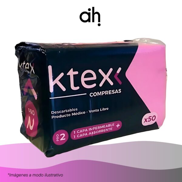 Compresas Descartables K-Tex PRO2 -Color Rosa-