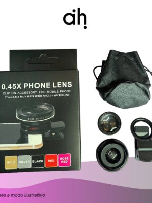 Lente Macro / Gran Angular para celular – 2 en 1